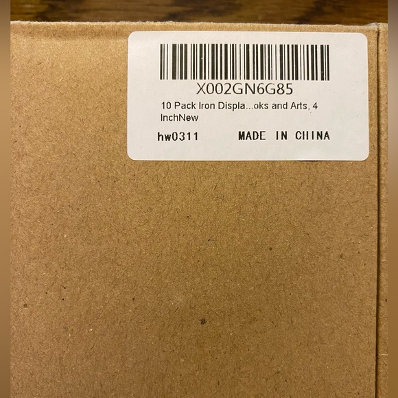 New in box package of 10 iron display stands 4 inch height. - Picture 5 of 7